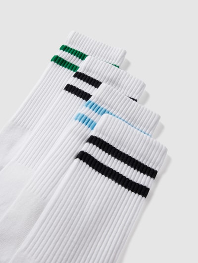 REVIEW Socken mit Kontraststreifen im 4er-Pack Weiss 2