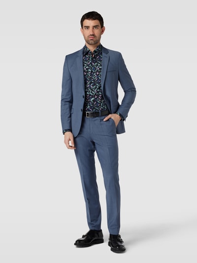 BOSS Slim fit vrijetijdsoverhemd met knoopsluiting, model 'Joe' Marineblauw - 1