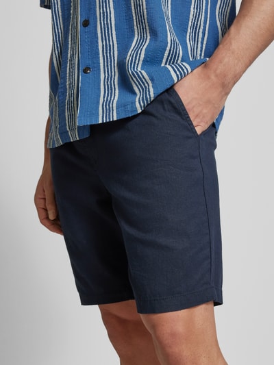 Matinique Regular Fit Bermudas aus Leinen-Baumwoll-Mix Modell 'barton' Marine 3