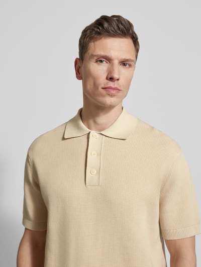 Selected Homme Koszulka polo o kroju relaxed fit z czystej bawełny model 'DANE' Złamany biały 3