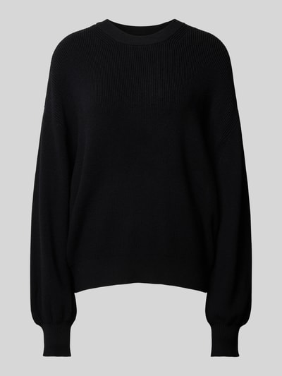 MSCH Copenhagen Gebreide pullover met ballonmouwen, model 'Acentia' Zwart - 2