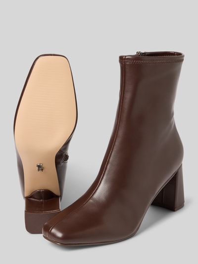 Steve Madden Laarsjes met ritssluiting, model 'Hurst' Donkerbruin - 4