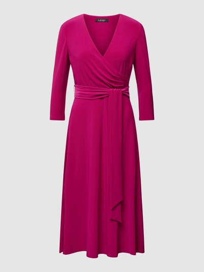 Lauren Ralph Lauren Midikleid in Wickel-Optik Modell 'CARLYNA' Fuchsia 2