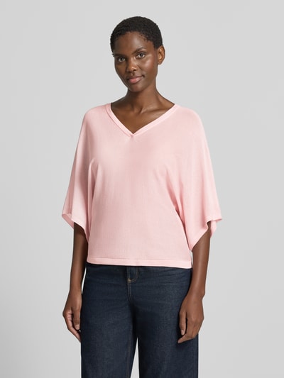 OPUS Regular fit pullover van viscosemix model 'Pench' Lichtroze - 4