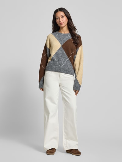 GUIDO MARIA KRETSCHMER WOMAN Regular Fit Pullover mit Woll-Anteil Modell 'Hedda' Dunkelbraun 1