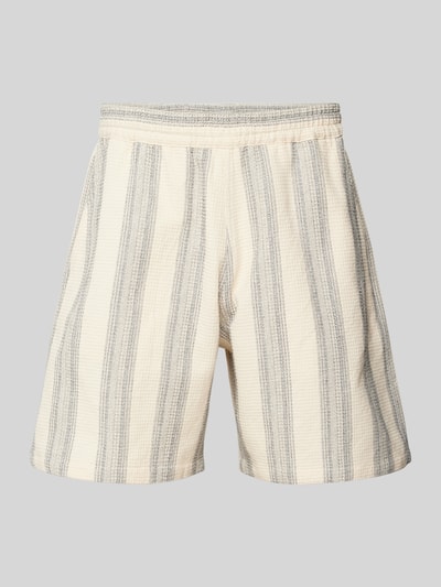 Carhartt Work In Progress Korte regular fit broek met structuurmotief, model 'DODSON' Beige - 2