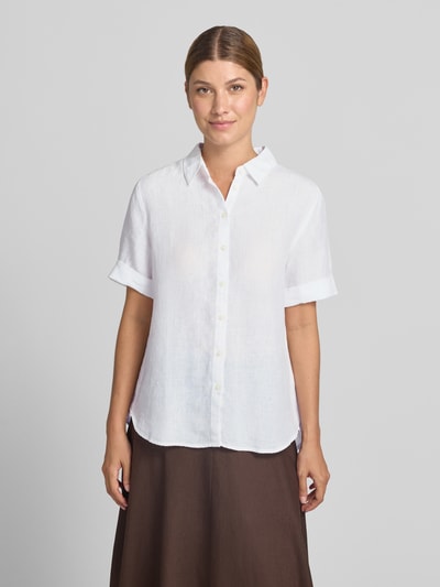 Marc O'Polo Regular Fit Bluse aus reinem Leinen Weiss 4