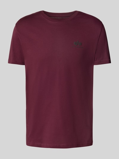 Alpha Industries T-Shirt mit Label-Print Bordeaux 2