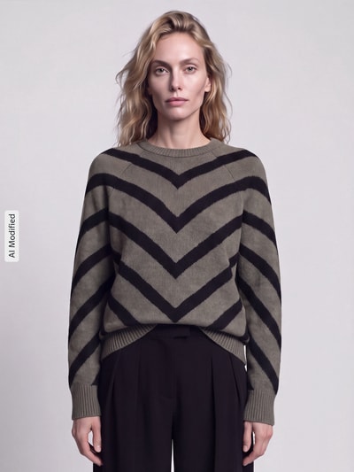 ONLY Regular Fit Pullover mit Raglanärmeln Modell 'ELIZA' Oliv 4