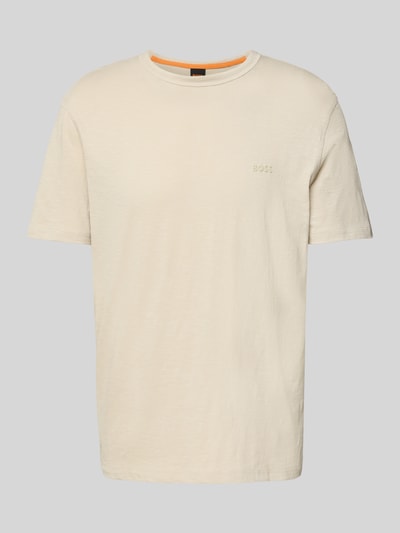 BOSS Orange Regular Fit T-Shirt aus reiner Baumwolle Modell 'TEGOOD' Beige 2