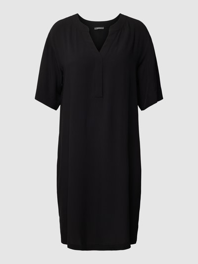 Montego Knielange jurk met V-hals Zwart - 2