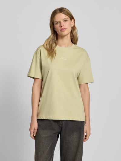 Marc O'Polo Denim Regular fit T-shirt van puur katoen Rietgroen - 4