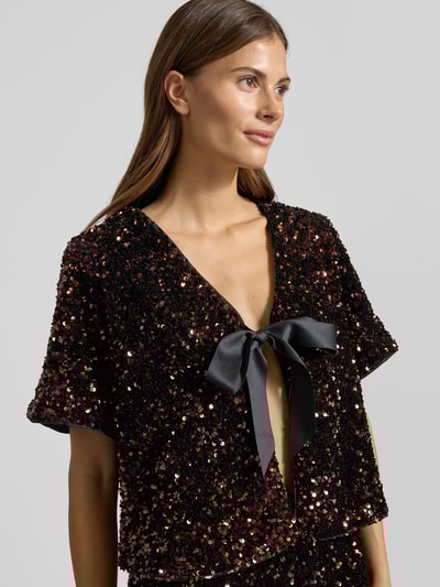 Zero Blouseshirt met pailletten Zwart - 3