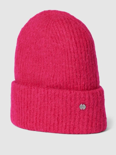 Esprit Beanie mit Label-Detail Fuchsia 1