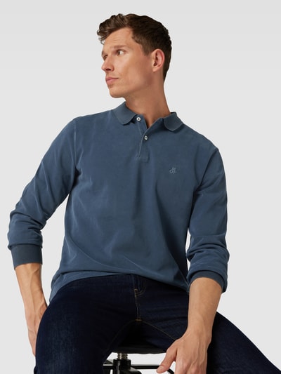 Marc O'Polo Longsleeve mit Polokragen Dunkelblau 3