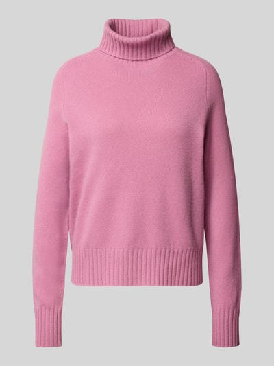 Fynch-Hatton Rollkragenpullover mit gerippten Abschlüssen Rose 2