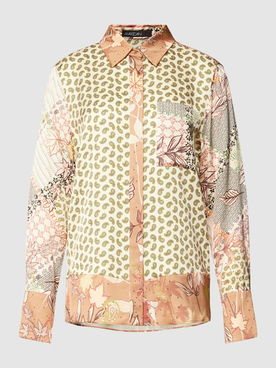 Marc Cain Overhemdblouse met blinde knoopsluiting Oranje - 2