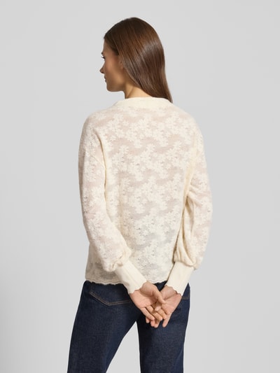 Zero Pullover met ballonmouwen Ecru - 5