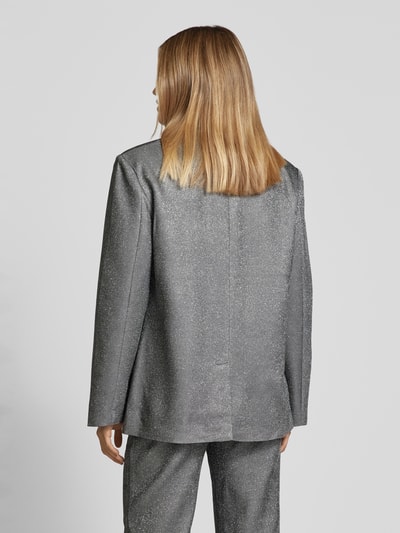 Amy Lynn Blazer mit Knopfverschluss Silber 5