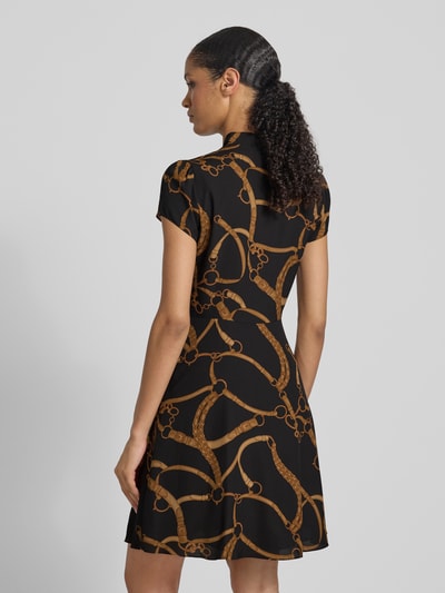 Lauren Ralph Lauren Mini-overhemdjurk met V-hals, model 'MAKEDA' Zwart - 5