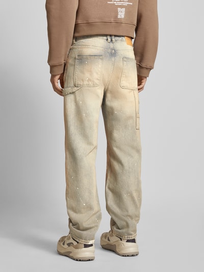 REVIEW Regular fit jeans in used-look Beige - 5