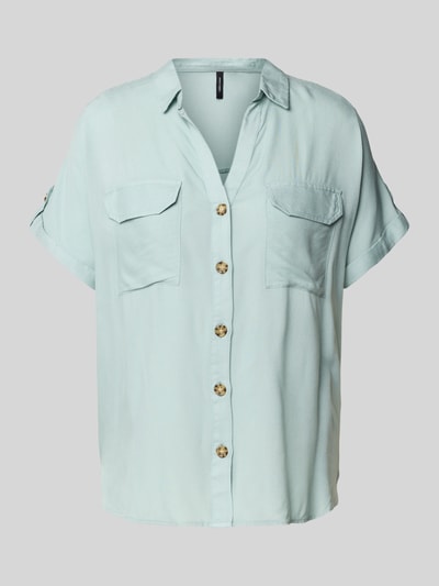 Vero Moda Regular Fit Hemdbluse mit Brusttaschen Modell 'BUMPY' Schilf 2