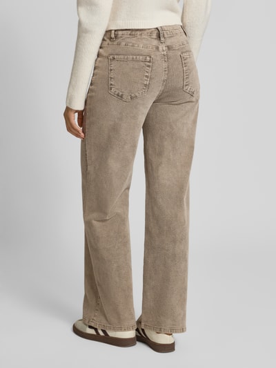 Buena Vista Wide fit corduroy broek met steekzakken Beige - 5