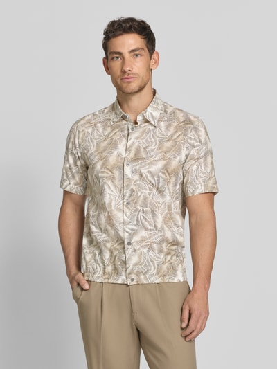 Armani Exchange regular fit vrijetijds overhemd met kentkraag Beige - 4