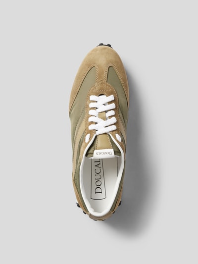 Doucal's Sneaker mit Kontrastbesatz Khaki 6