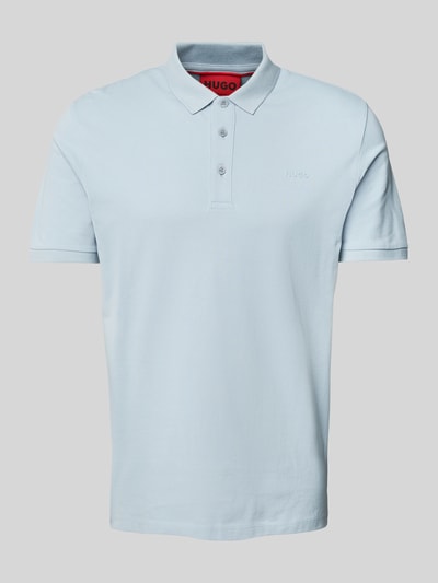 HUGO Poloshirt mit Label-Print Modell 'Donos' Sky 2