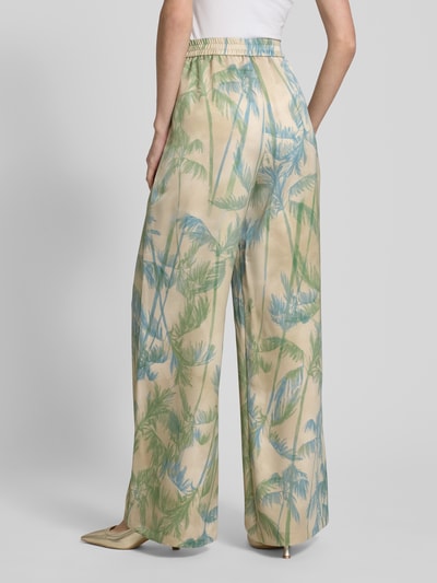 MAX&Co. Wide Leg Stoffhose mit elastischem Bund Modell 'ACRUX' Sand 5