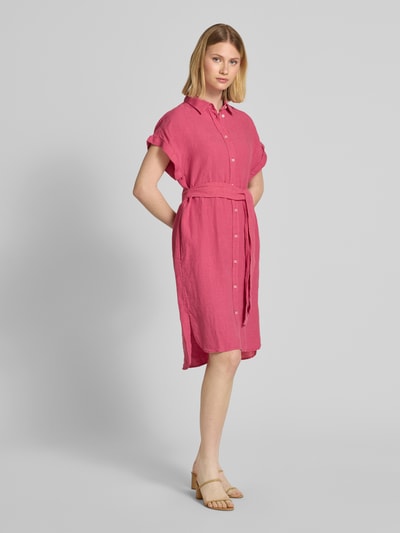 Marc O'Polo Getailleerde vrijetijdsjurk van puur linnen Felroze - 4