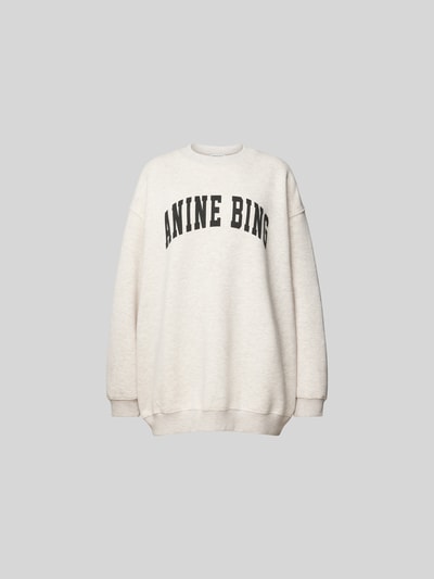 Anine Bing Oversized Sweatshirt mit Label-Print Weiss 2