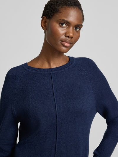 Christian Berg Woman Strickpullover mit gerippten Abschlüssen Dunkelblau 3