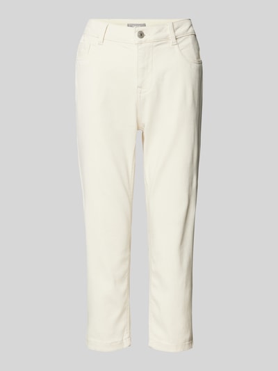 Fransa Spodnie capri o kroju regular fit z 5 kieszeniami model ‘Luxe’ Złamany biały 2