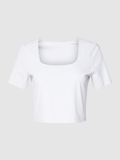 ICANIWILL Cropped T-Shirt mit Label-Print Weiss 2