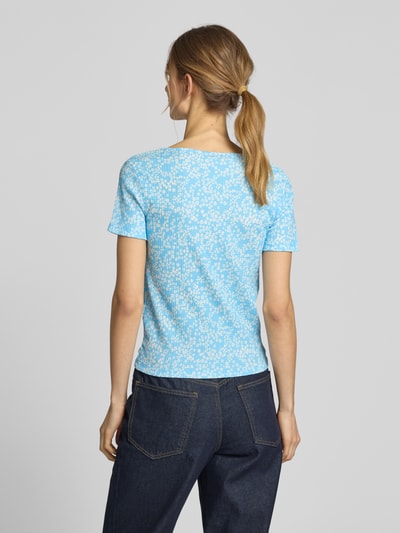 Tom Tailor Denim Regular Fit Blusenshirt mit Allover-Muster Hellblau 5