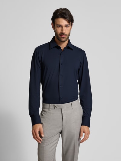 BOSS Slim Fit Businesshemd aus Performance Stretch Modell 'HANK' Marine 4