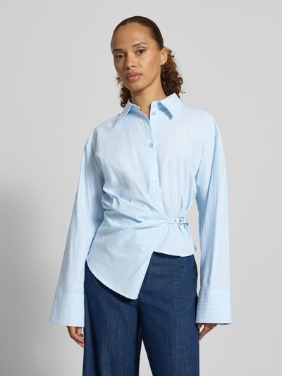My Essential Wardrobe Regular Fit Hemdbluse aus reiner Baumwolle Modell 'Bella' Hellblau 4