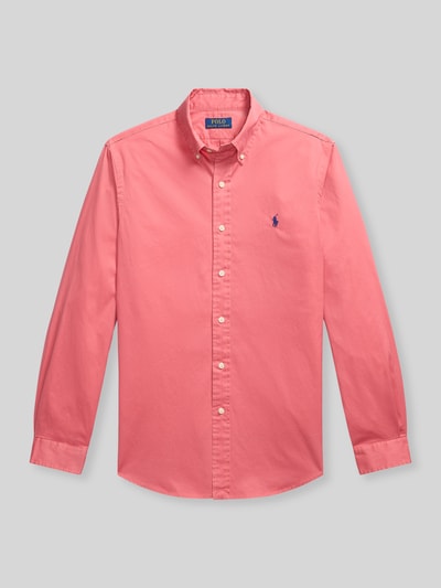Produktfoto, Regular Fit Freizeithemd aus reiner Baumwolle von Polo Ralph Lauren in Optik: Unifarben, Button-Down-Kragen, Logo-Stitching, Twill