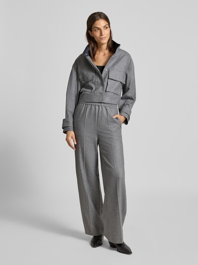 BOSS Regular fit spencer van wolmix, model 'FASTINA' Lichtgrijs gemêleerd - 1