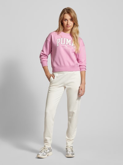 Puma Sweatshirt mit Label-Print Rosa 1