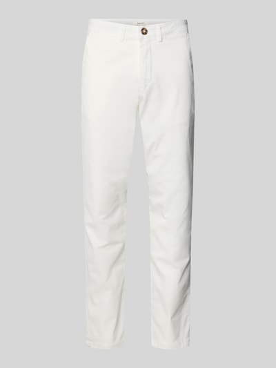 Produktfoto, Slim Fit Chino aus Baumwoll-Mix Modell '175-SLIM NEW MILES' von SELECTED HOMME in Uni-Weiß, schlanke Form, glatte Textur