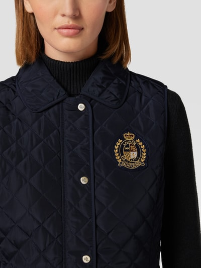 lauren ralph lauren crest patch quilted jacket