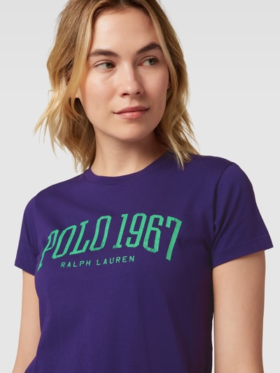 Polo Ralph Lauren T-shirt z nadrukiem z logo Jasnośliwkowy 3