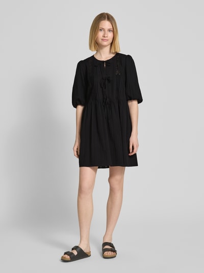 Jake*s Casual Minikleid mit Schnürverschluss Black 1