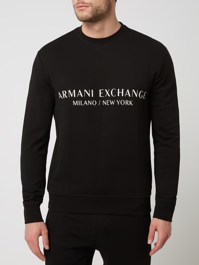 ARMANI EXCHANGE Bluza z bawełny model ‘Core’ Czarny 4