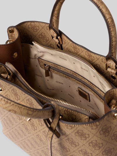 GUESS Torebka z aplikacją z metką Model 'MERIDIAN II' Koniakowy 5