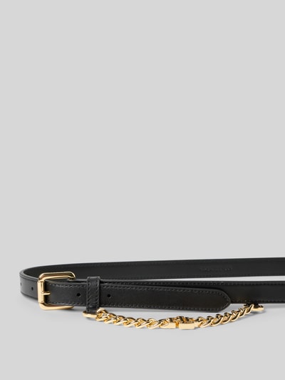 Lauren Ralph Lauren Pasek ze sprzączką i aplikacją z logo Czarny 2