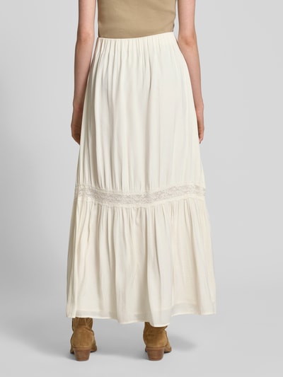 Gina Tricot Maxirock mit Spitzenbesatz Ecru 5